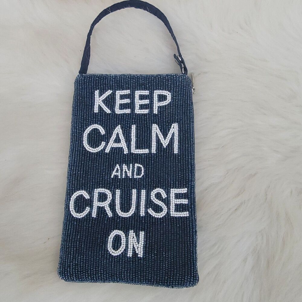 Bamboo Trading Company beaded Cell Phone or Club Bag, Cruise vacation